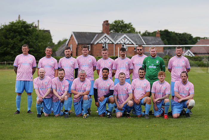 Calm 84 FC Crewe play first game against another charity football team